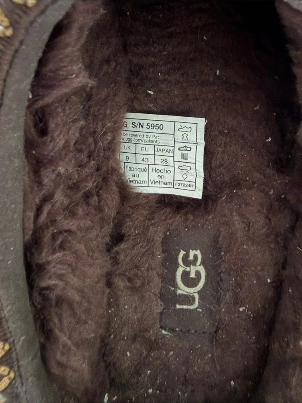 UGG Men's Dark Brown Suede Slip-On Moccasin Slippers